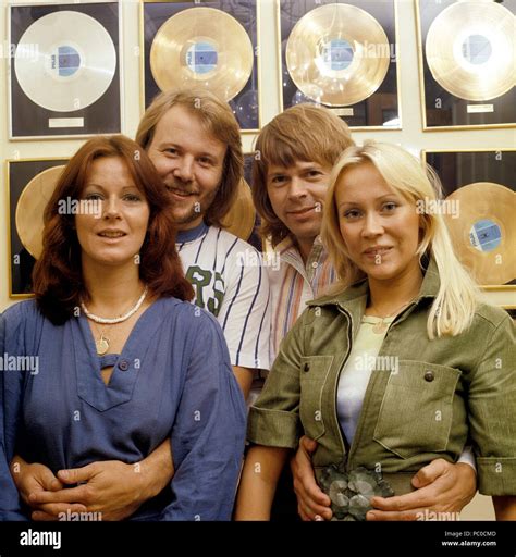 Abba Anni Frid Lyngstad Benny Andersson Und Agnetha Fältskog Und Björn Ulvaeus In Den 1970er