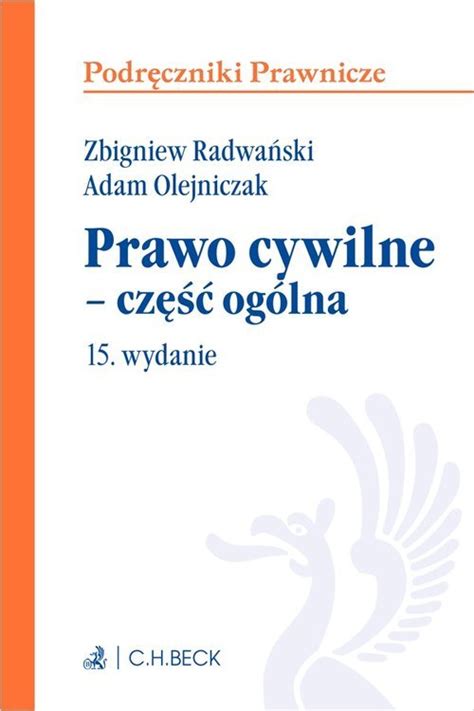 Prawo cywilne część ogólna Podręczniki Prawnicze Książka