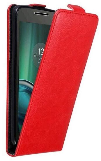 Cadorabo Hülle für Motorola MOTO G4 G4 PLUS in APFEL ROT Handyhülle