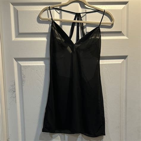 Bluebella Intimates Sleepwear Bluebella Sheer Mesh Strappy Low Back Lingerie Slip Dress M