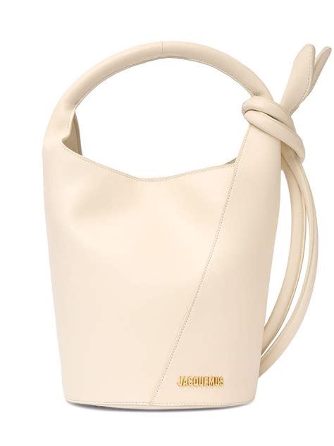 Jacquemus Le Petit Tourni Smooth Leather Bag In Natural Lyst