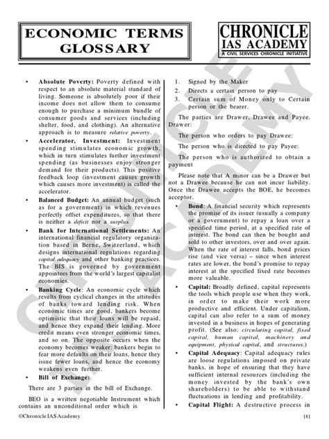 Economic Terms Glossarypdf Government Budget Balance Gross