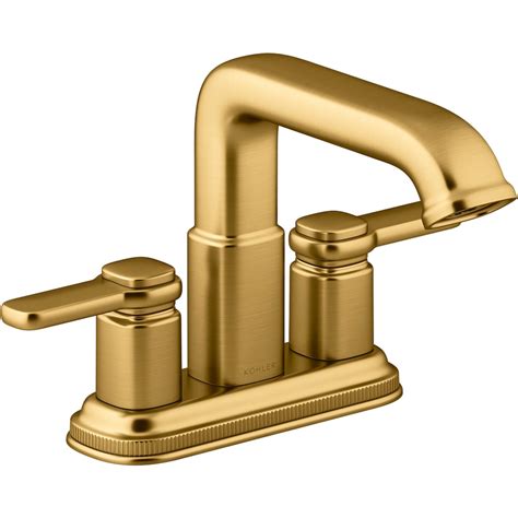 Kohler Numista Centerset 2 Handle Bathroom Sink Faucet In Gold The Home Depot Canada