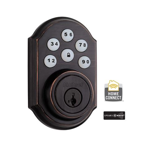 Kwikset Z Wave Smartcode 910 Venetian Bronze Single Cylinder Electronic Deadbolt Featuring