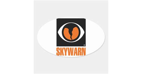 Skywarn Logo Oval Sticker | Zazzle