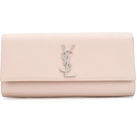 Saint Laurent Classic Monogram Leather Clutch 1360 Liked On