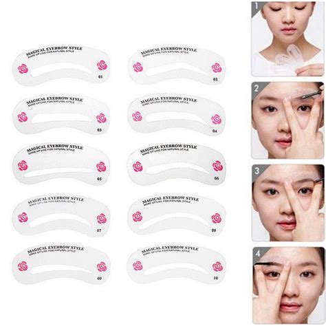 24 Styles Eyebrow Shaping Stencils Grooming Shaper Template Makeup Tool