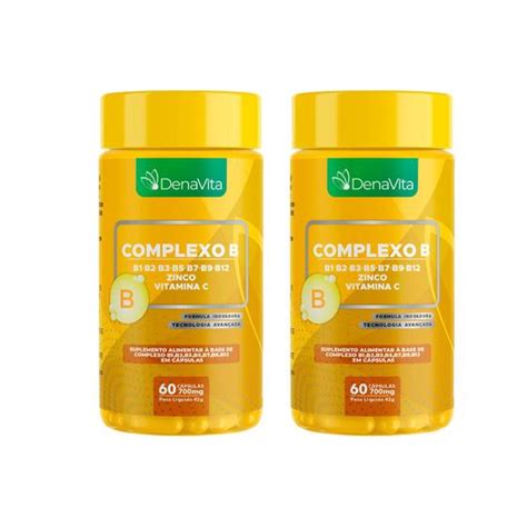 Kit Potes Complexo B B Zinco Vitamina C Suplemento Em