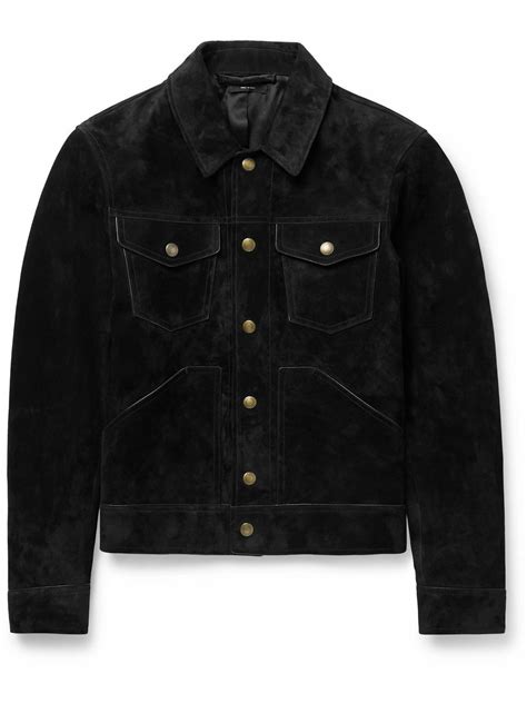 Tom Ford Slim Fit Suede Western Jacket Black Tom Ford