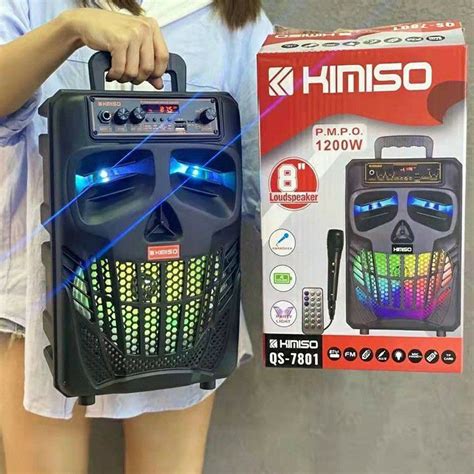 Jual Speaker Bluetooth Karaoke Merek Kimiso Tipe 7801 FREE MIC REMOTE