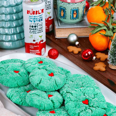 Grinch Crinkle Cookies Bubbl R