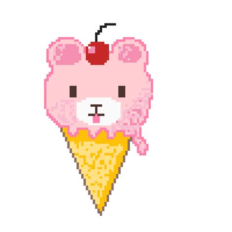 Pixilart Kawaii Bear Ice Cream By Devil Tail