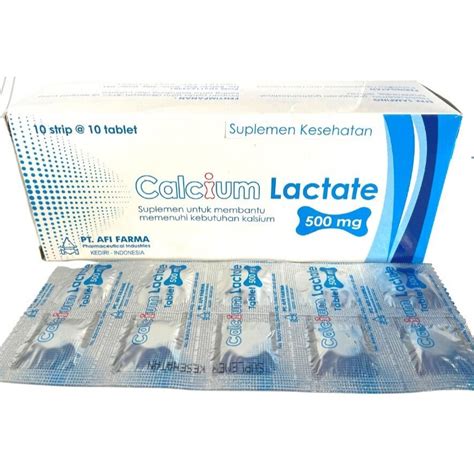 Jual CALCIUM LACTATE 500MG AFI FARMA PER STRIP Shopee Indonesia