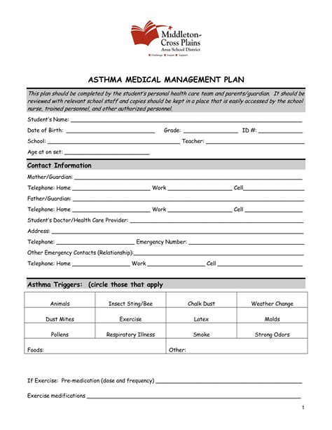 Asthma Medical Management Plan How To Create An Asthma Medical Management Plan Download This