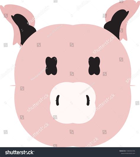 Cartoon Pig Head Icon Vector Animal Stock Vector Royalty Free