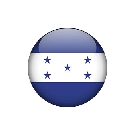 Premium Vector Honduras Flag Circle Button Vector Template