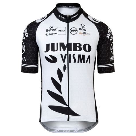 AGU Maillot Manga Corta Jumbo Visma New Zealand Champion Blanco Bikeinn