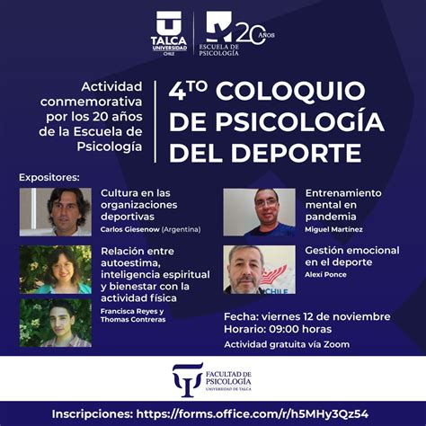 Coloquio De Psicolog A Del Deporte Universidad De Talca