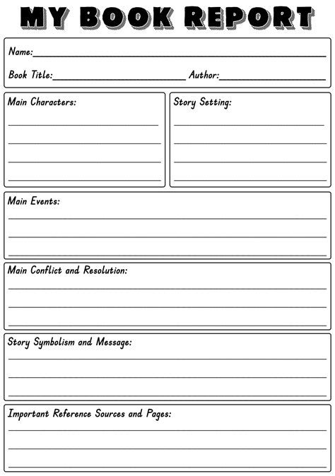 20 4th Grade Book Report Worksheets Free Pdf At