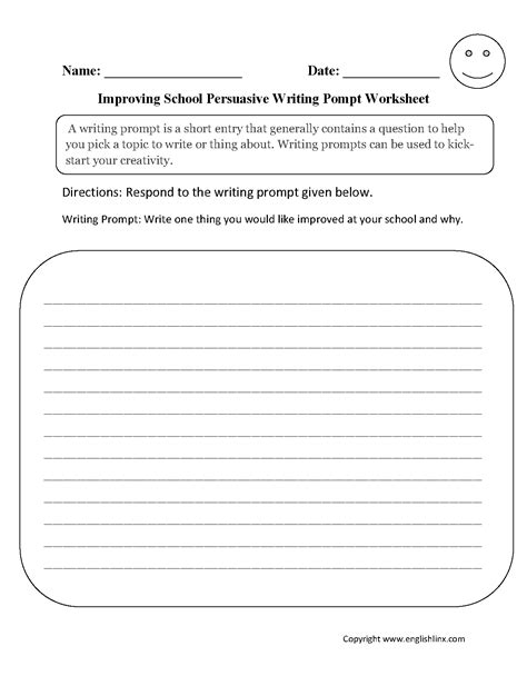 6th Grade Writing Prompts Printables