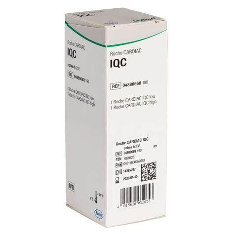 Bandelettes de contrôle CARDIAC IQC Control pour cobas h 232