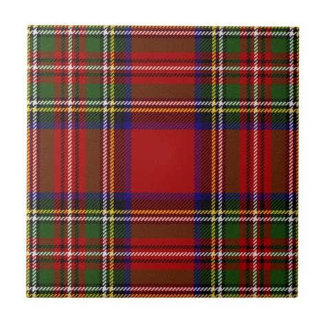 Royal Stewart Clan Tartan Plaid Pattern Ceramic Tile | Zazzle | Plaid ...