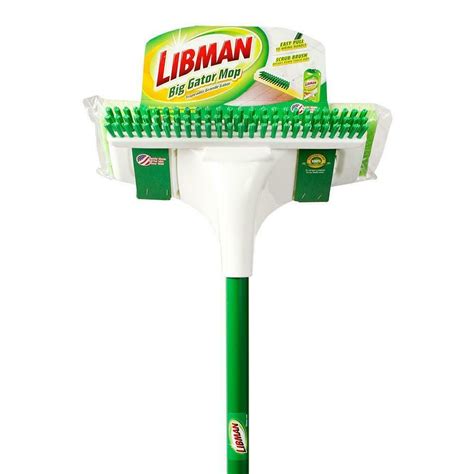 Libman Big Gator Sponge Mop W Scrub Brush Easy Pull Wringer Home