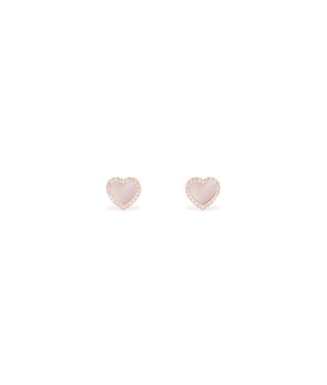 Boucles D Oreilles Eternelle APM Monaco Cœur Nacre Rose