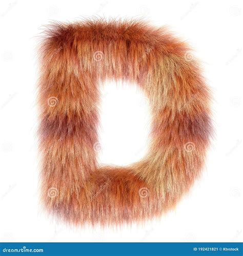 3d Fox Cartoon Funny Creative Fur Letter D Stock Image Image Of Furry