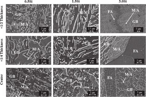 Sem Images And Major Constituents In Microstructure Download Scientific Diagram