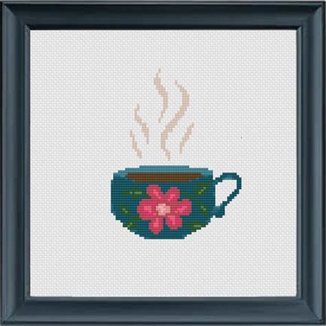 Coffee Mug Cross Stitch Pattern Instant Download Pdf Etsy