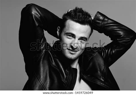 Sexy Mans Leather Jacket Naked Torso Stock Photo Shutterstock