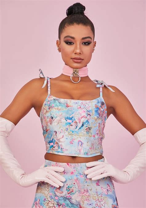 Sugar Thrillz Renaissance Ceiling Print Corset Top Multi Dolls Kill