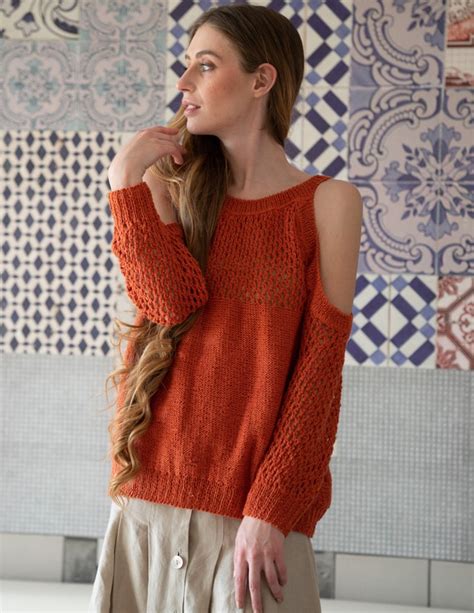 Free Knitting Pattern For A Cut Shoulder Sweater Knitting Bee