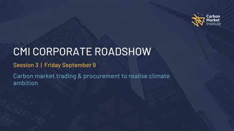 Webinar Carbon Market Trading And Procurement To Realise Climate