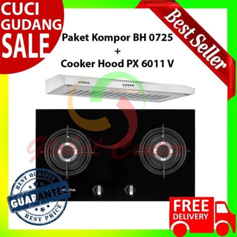 Jual Paket Hemat Modena Kompor Tanam BH 0725 Dan Cooker Hood Slim PX