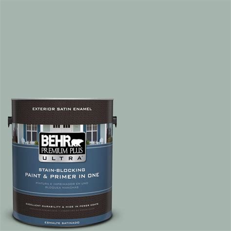 BEHR Premium Plus Ultra 1 Gal 460E 3 Smokey Slate Satin Enamel