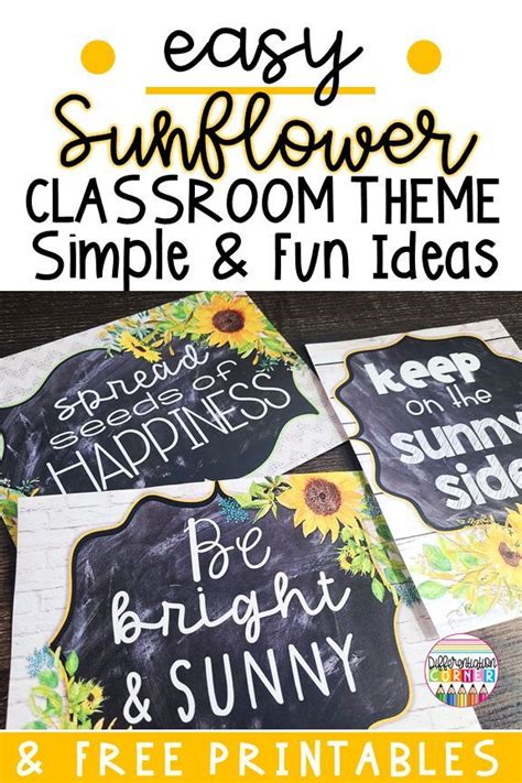 Easy Diy Sunflower Classroom Decor Theme Ideas Artofit