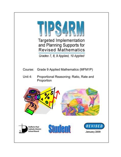 Course Grade 9 Applied Mathematics Mfm1p Proportion
