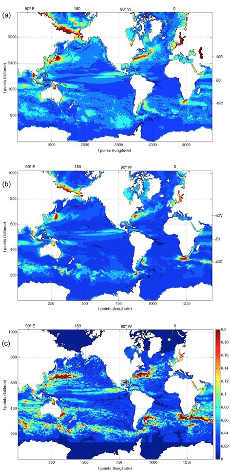 Sea Surface Height Variability In M From A The Glob Model B