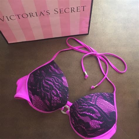 Pink Victoria S Secret Swim Pink Push Up Bikini Top Poshmark
