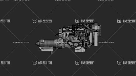发动机 柴油机模型 电机部件模型库 3ds Maxmax模型下载 Cg模型网