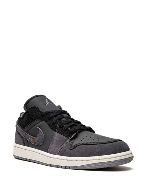 Jordan Air Low Se Craft Sneakers In Black Modesens