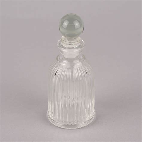 Clayre Eef Deko Flasche Rillen Mit Verschluss Flakon Glas 6x13cm