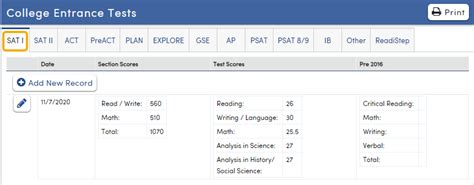 College Requirements Form And Entrance Tests Aeries Software