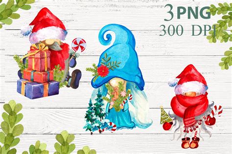 Christmas Gnomes Watercolor Graphic By Sereginadoch Creative Fabrica