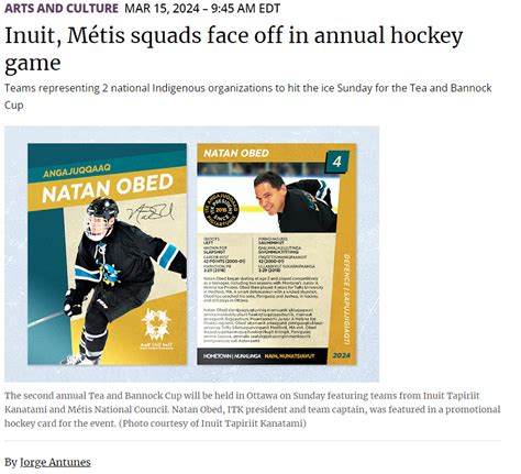 Inuit Métis Squads Face Off In Annual Hockey Game — Inuit Tapiriit