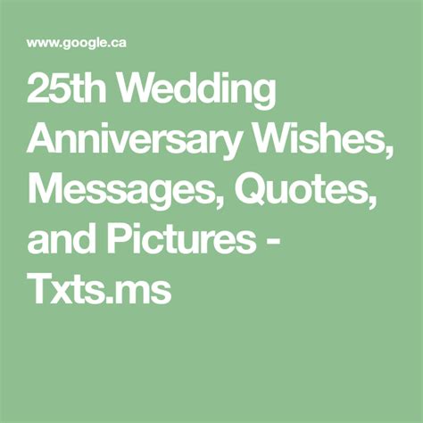 25th Anniversary Wishes Txts Ms