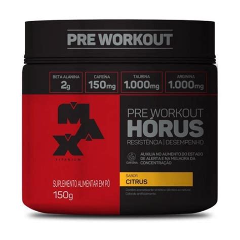 Pré treino Max Titanium Hórus citrus pote 150g