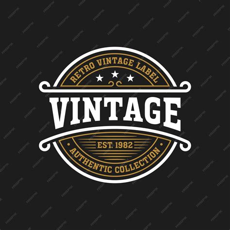 Premium Vector Classic Vintage Retro Label Badge Logo Vector Template